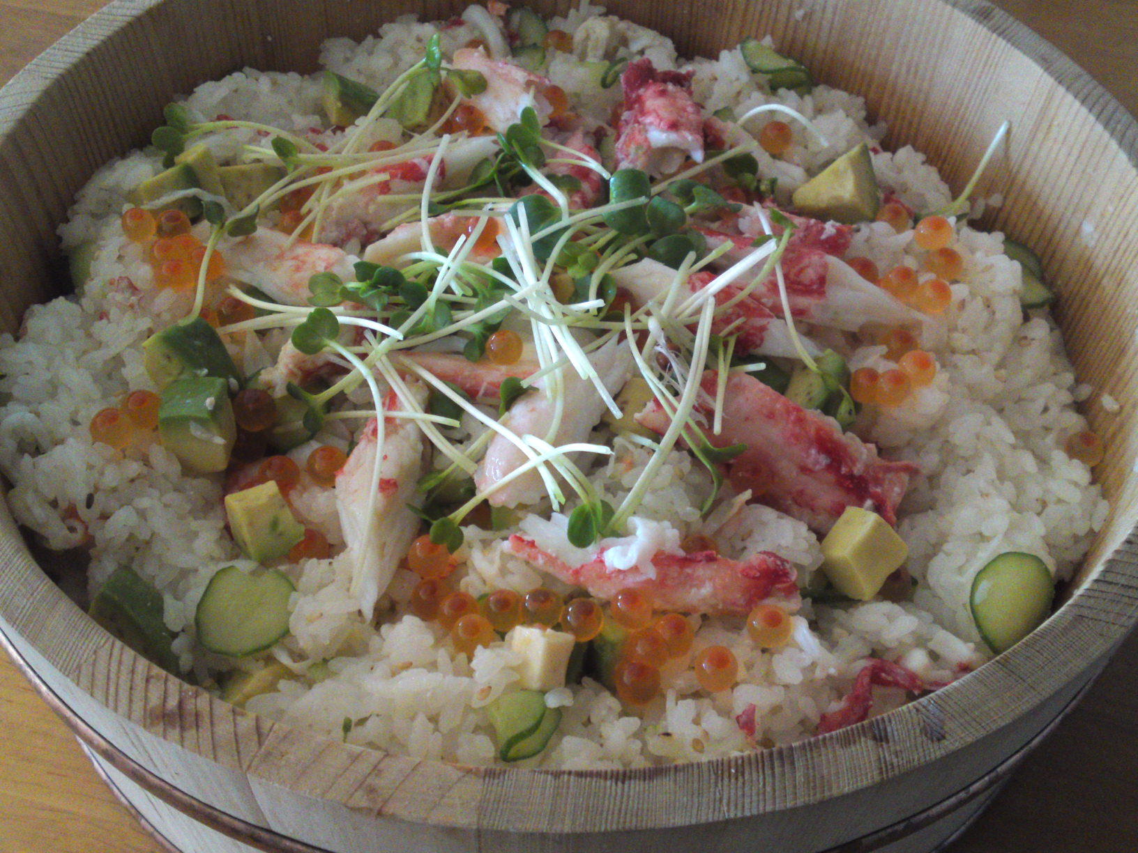 Christmas Sushi: Red King Crab/Tabaragani/タラバガニ Chirashi